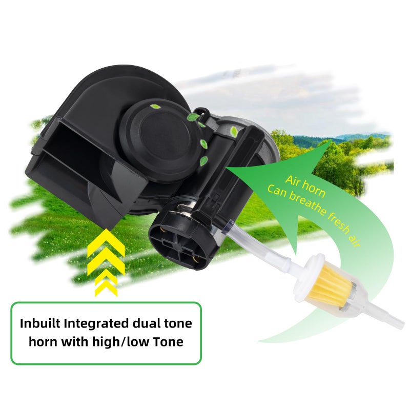 FARBIN مجموعة بوق هوائي FARBIN 12V 150db بوق عالي الصوت للسيارة/الشاحنة، مع مجموعة أسلاك ومفتاح دفع - Image 2